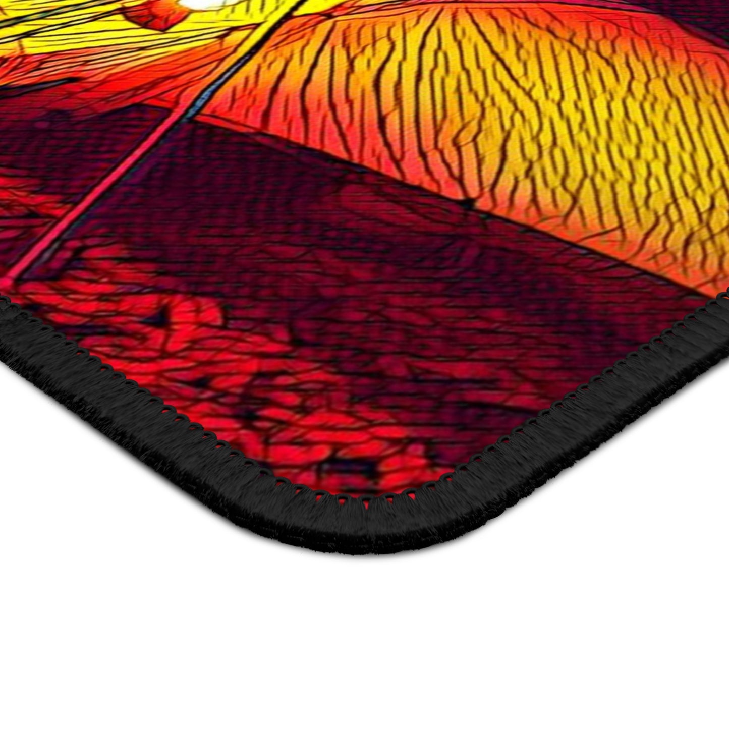 Night Campfire Camping Mouse Pad - Cozy Nature Desk Decor with Warm Outdoor Atmosphere