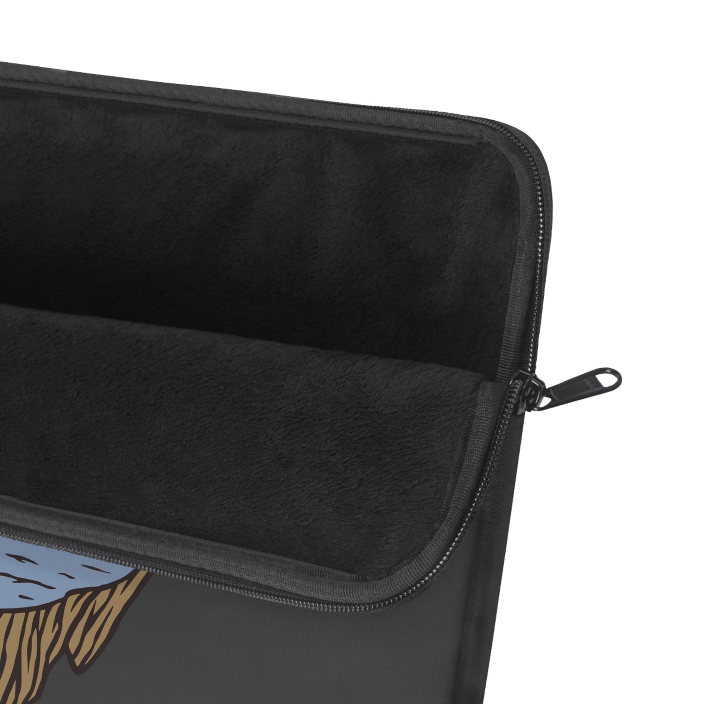 Floating Forest Night Laptop Sleeve with Camping Nature Illustration