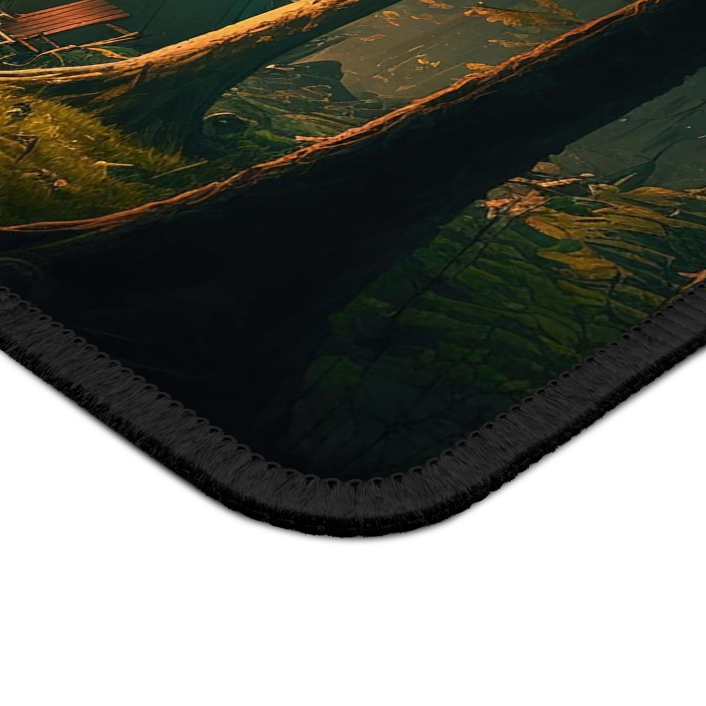 Forest Campfire Mouse Pad - Cozy Nature Desk Decor for Outdoor and Camping Lovers