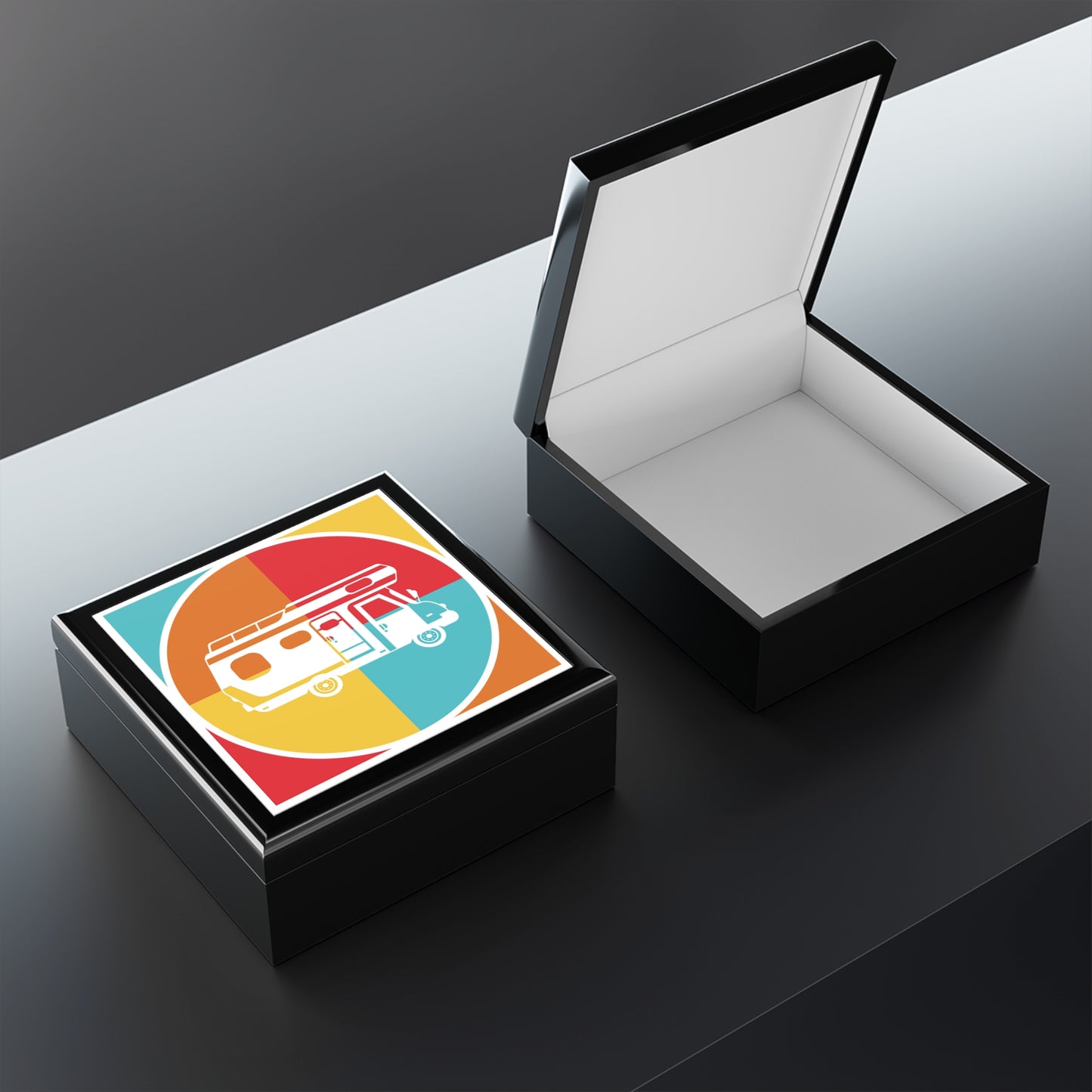 Camper Van Jewelry Box - Travel Inspired Keepsake Box, Minimal Adventure Gift