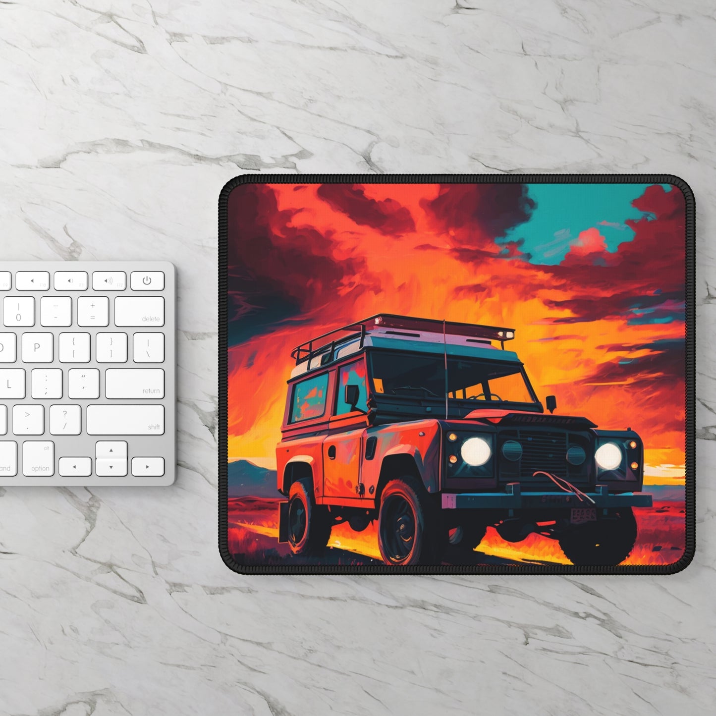 Off Road Sunset Adventure Mouse Pad - Cozy Nature Desk Decor with Bold Freedom Vibes