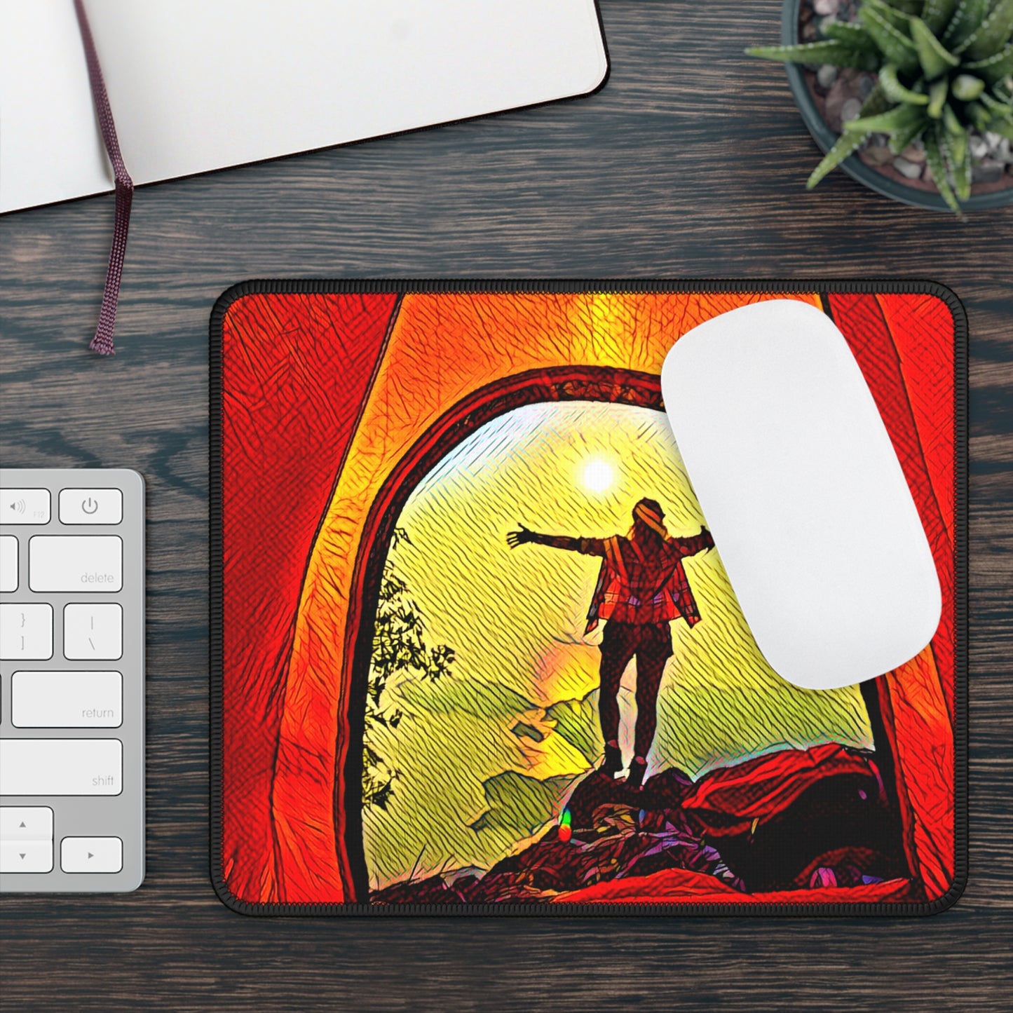 Freedom Sunrise Mouse Pad - Cozy Nature Desk Decor Inspired by Open Air and Stillness
