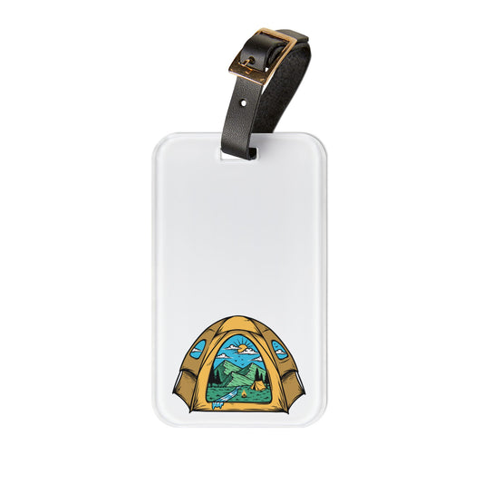 Camping Tent Luggage Tag - Outdoor Travel Tag for Campers & Adventure Lovers