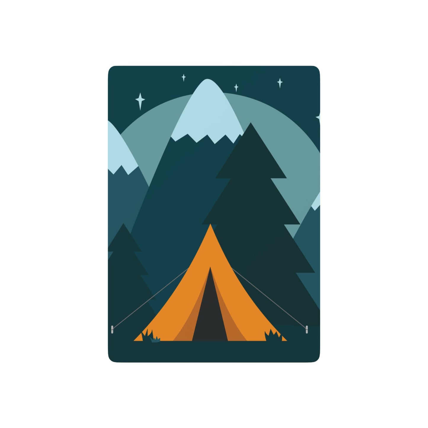 Camping Night Playing Cards - Mountain Tent Card Deck, Outdoor Nature Game Gift