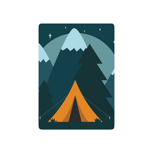 Camping Night Playing Cards - Mountain Tent Card Deck, Outdoor Nature Game Gift