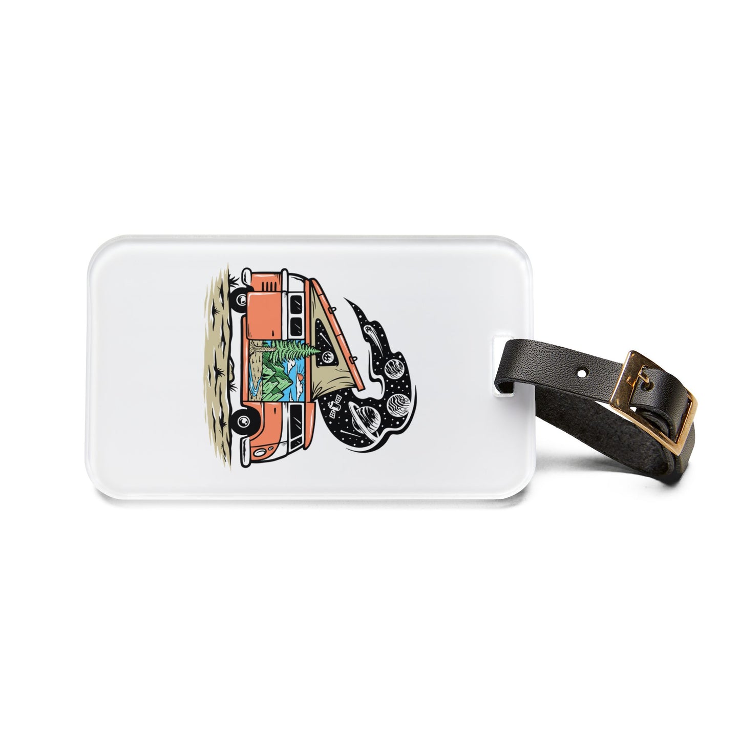 Van Life Luggage Tag - Night Adventure Camper Travel Tag for Road Trips, Camping & RV Travelers