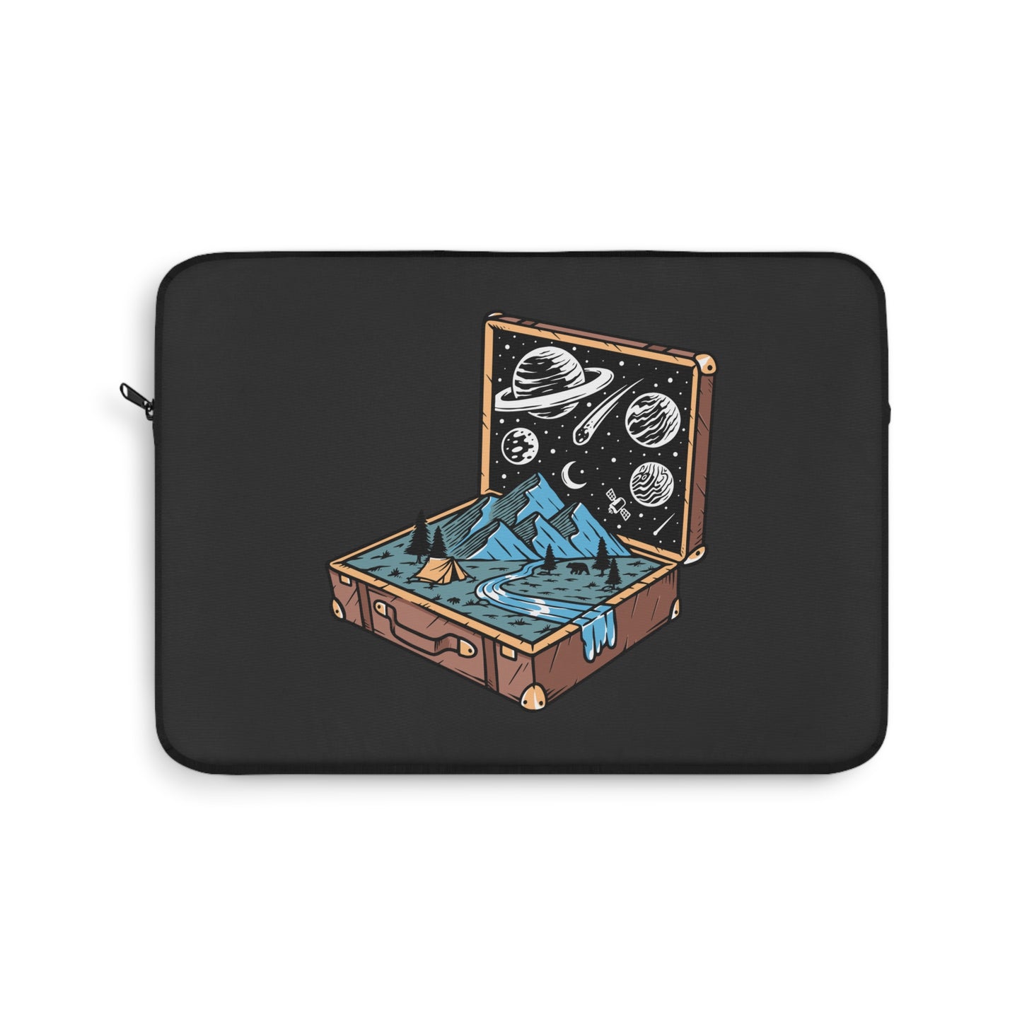 Universe in a Suitcase Laptop Sleeve -Travel-Inspired Protective Case for Digital Nomads & Adventure Dreamers