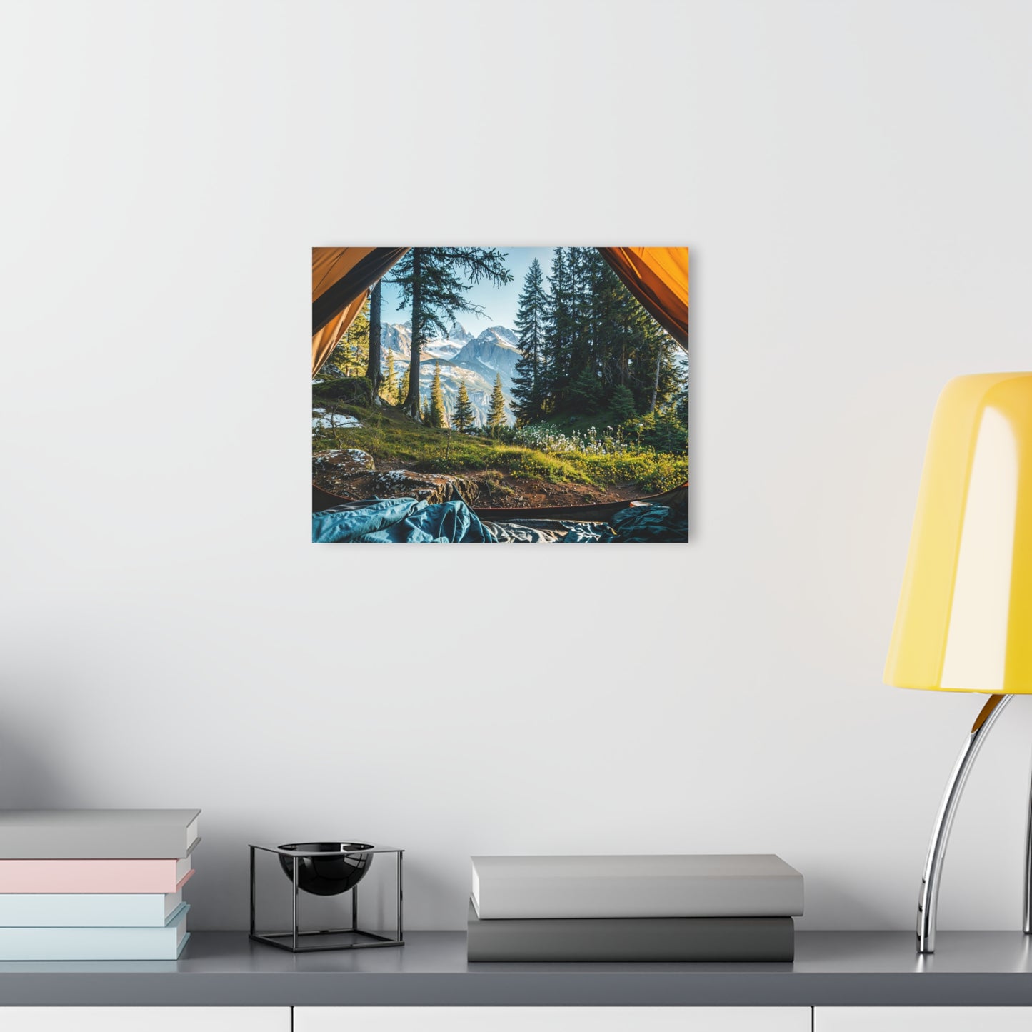 Mountain Wall Art – View From Tent Acrylic Print - Nature Landscape Decor