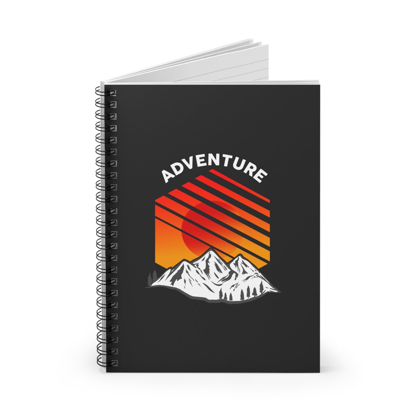 Adventure Mountain Spiral Notebook - Outdoor Travel Journal for Explorers, Hikers And Dreamers