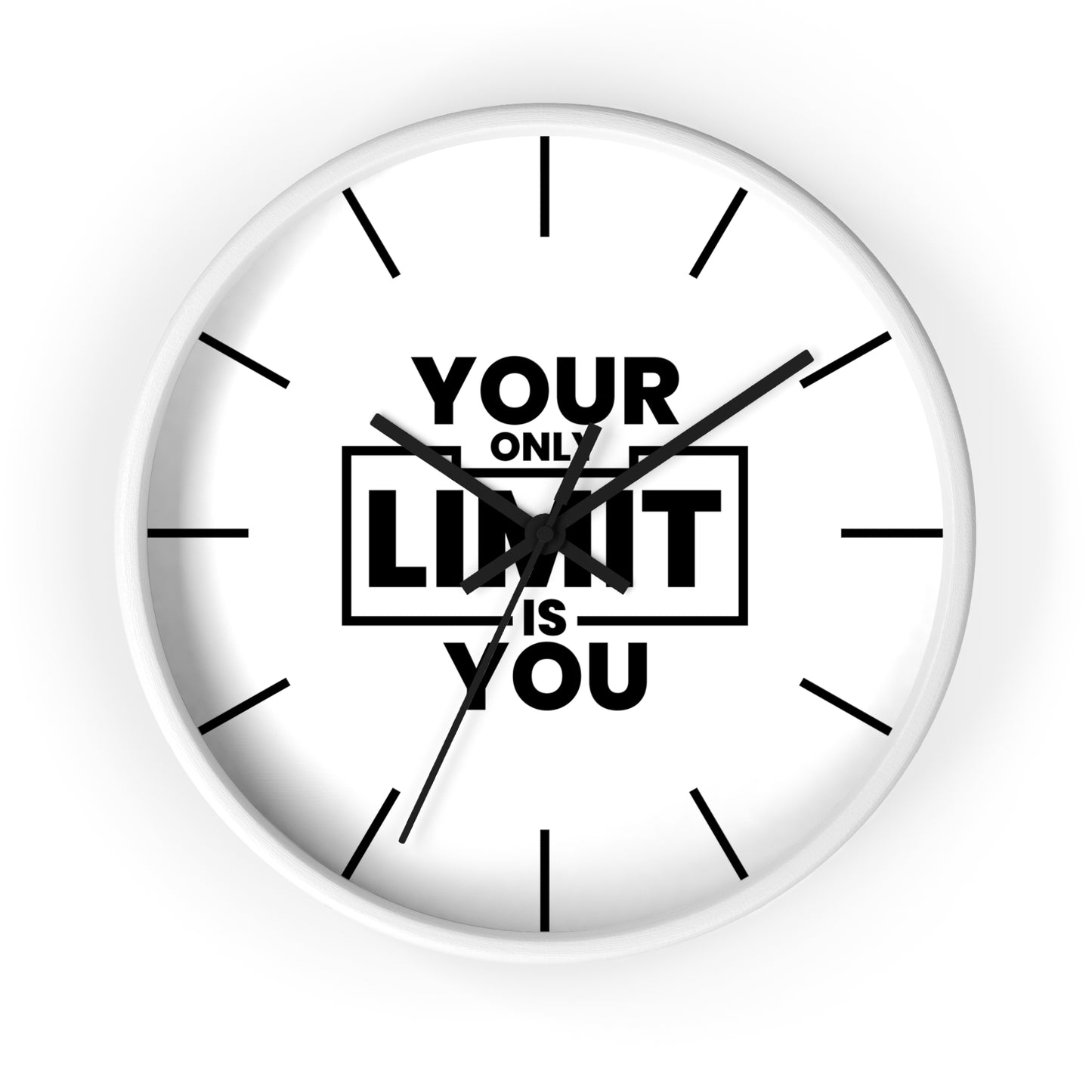 Your Only Limit Is You Wall Clock - Motivational Quote Clock, Minimal Modern Home Decor