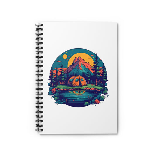 Mountain Camping Reflection Spiral Notebook - Nature Journal for Campers, Hikers & Outdoor Dreamers
