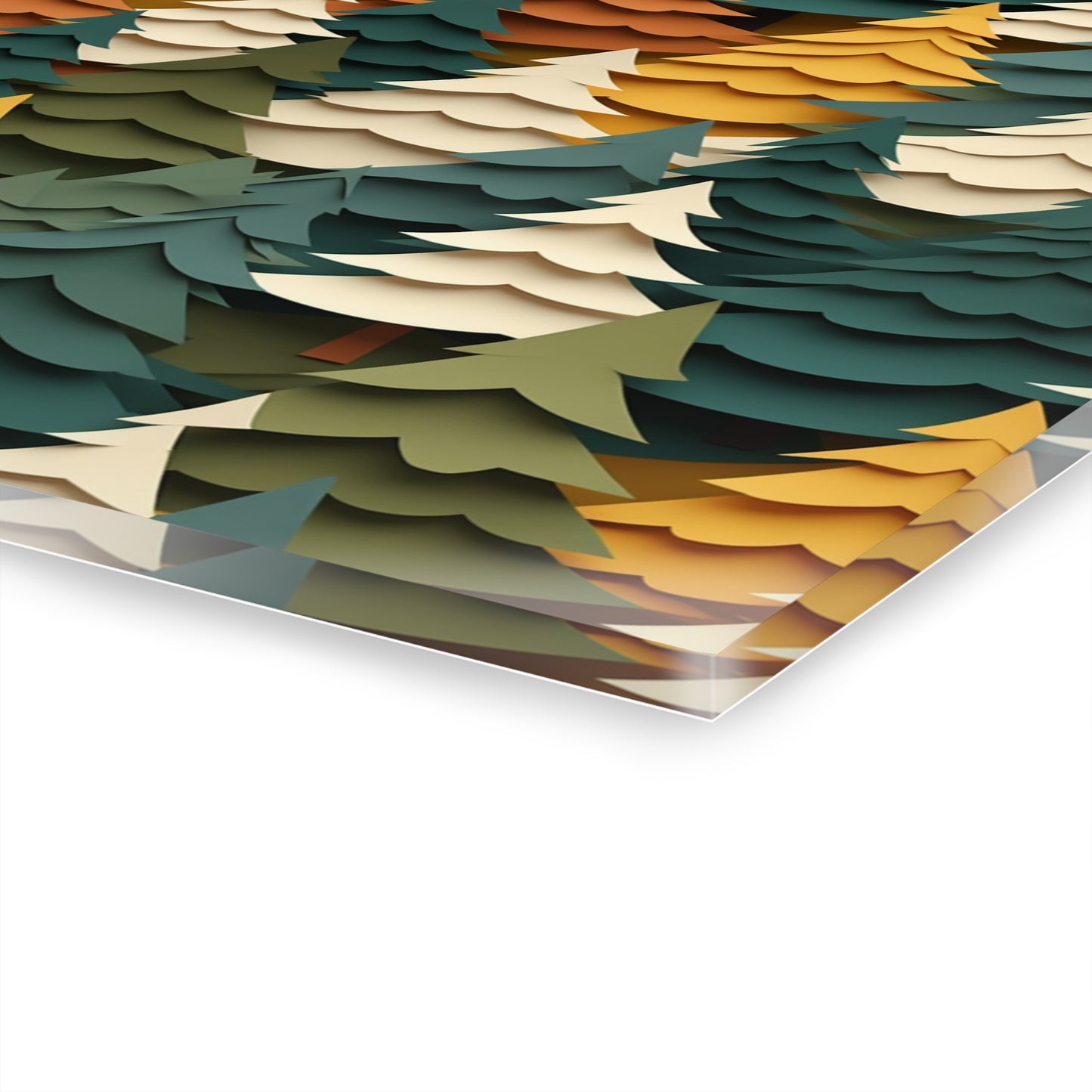 Forest Tree Pattern Acrylic Print - Cozy Woodland Wall Art, Nature Inspired Home Decor