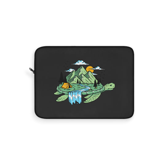 Nature on a Turtle Laptop Sleeve - Whimsical Outdoor Protective Case for Nature Lovers & Dreamers