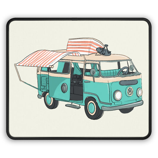 Vintage Van Life Mouse Pad - Cozy Nature Desk Decor with Retro Travel Vibes