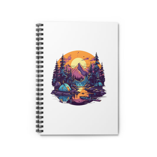 Camping at Sunset Spiral Notebook - Outdoor Adventure Journal for Campers, Nature Lovers & Wanderers