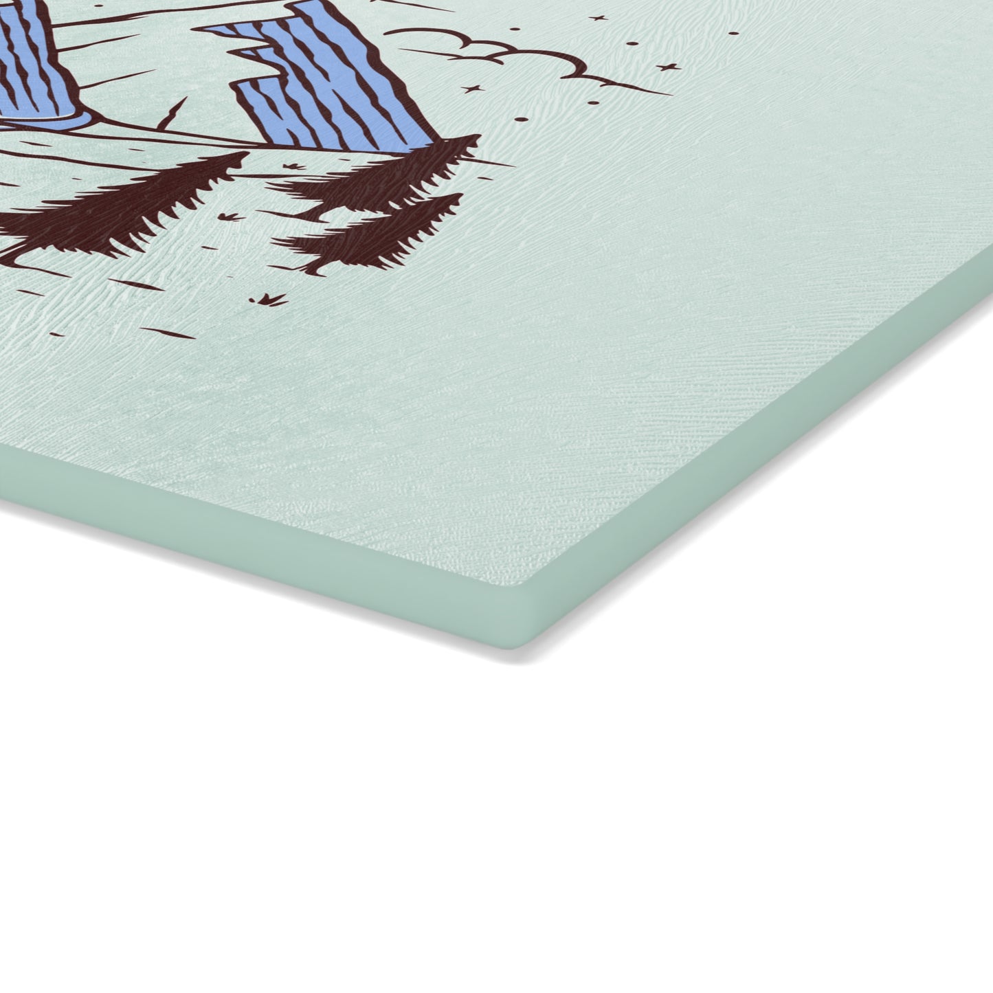 Personalized Moonlit Camping Cutting Board - Custom Name Mountain Night Scene Gift