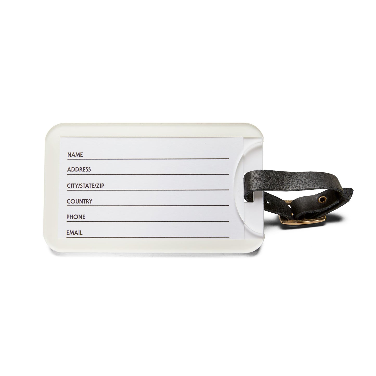 Adventure Book Luggage Tag - Travel Bag Tag with Mountains, River & Night Sky Illustration