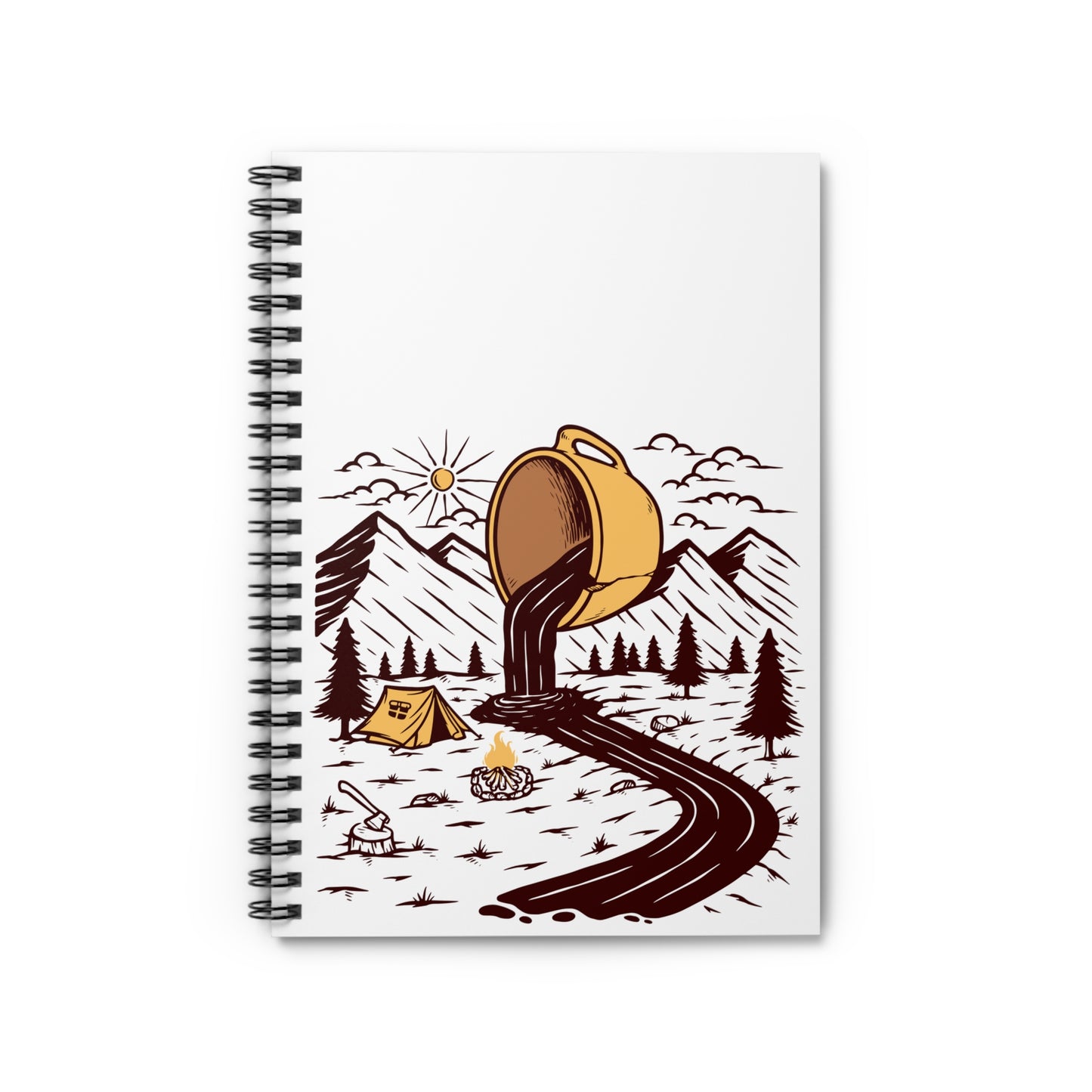 Coffee River Spiral Notebook - Camping and Outdoor Journal for Writing, Planning and Daily Notes