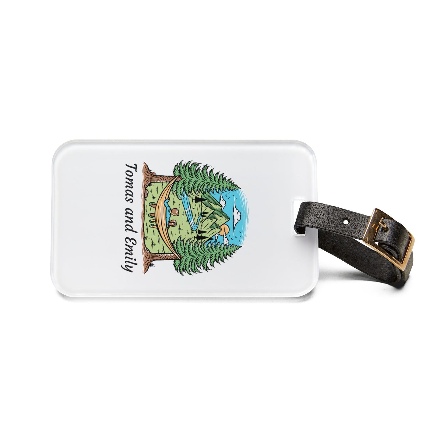 Personalized Couple Luggage Tag - Custom Names Travel Tag for Couples, Honeymoon & Adventure Trips