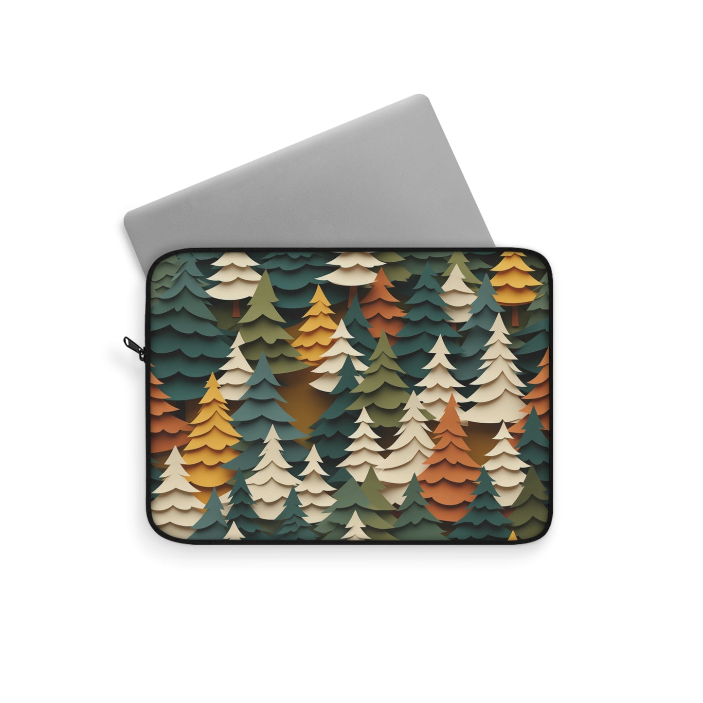 Forest Pattern Laptop Sleeve - Cozy Woodland Protective Case for Nature Lovers & Everyday Travel
