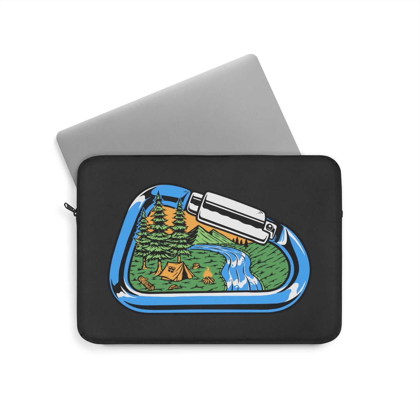 Carabiner Adventure Laptop Sleeve - Outdoor Climbing Inspired Protective Case for Campers, Hikers & Nature Lovers