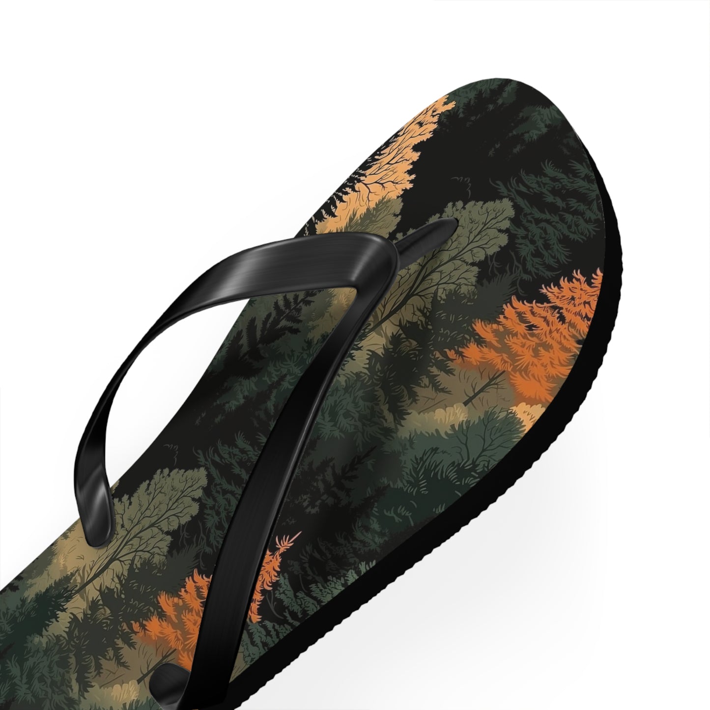 Forest Pattern Flip Flops - Nature Inspired Summer Sandals for Outdoor & Everyday Wear