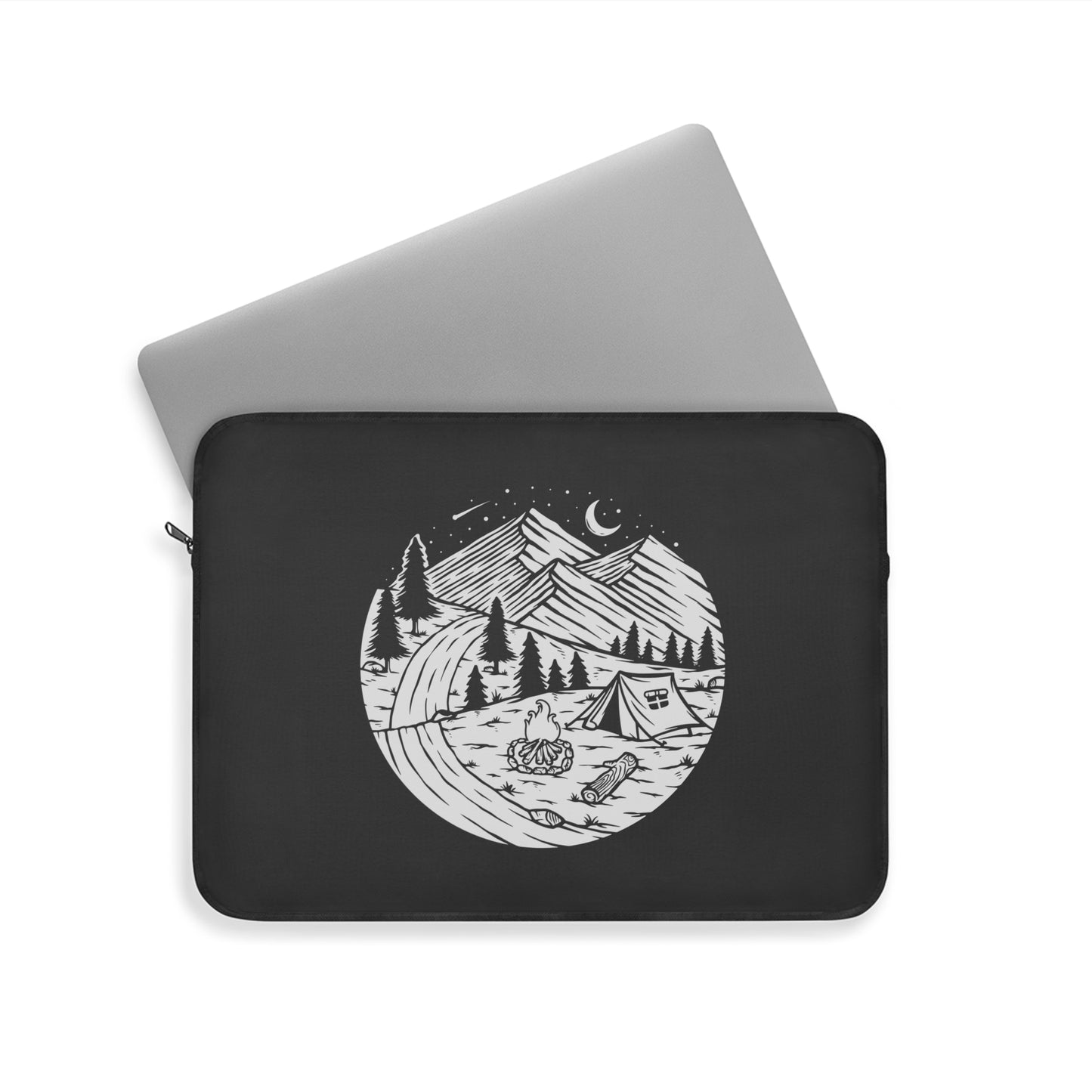 Quiet Night in the Mountains Laptop Sleeve for Nature Lovers and Outdoor Travel