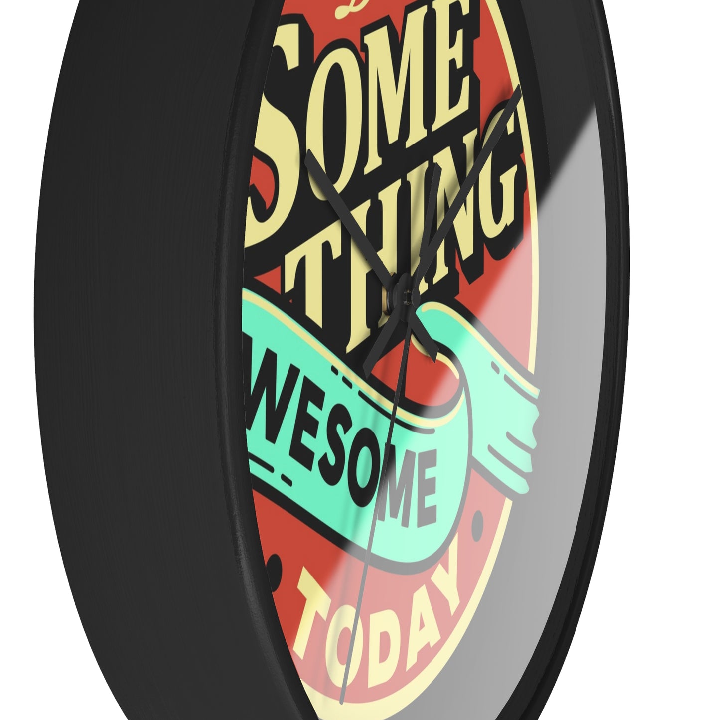Do Something Awesome Today Wall Clock - Motivational Home Decor with Retro Typography