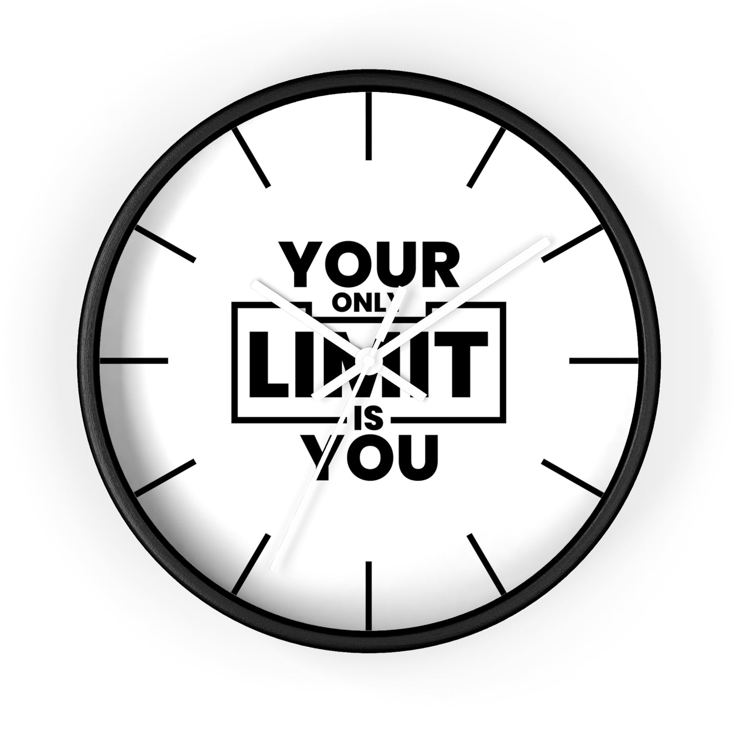 Your Only Limit Is You Wall Clock - Motivational Quote Clock, Minimal Modern Home Decor