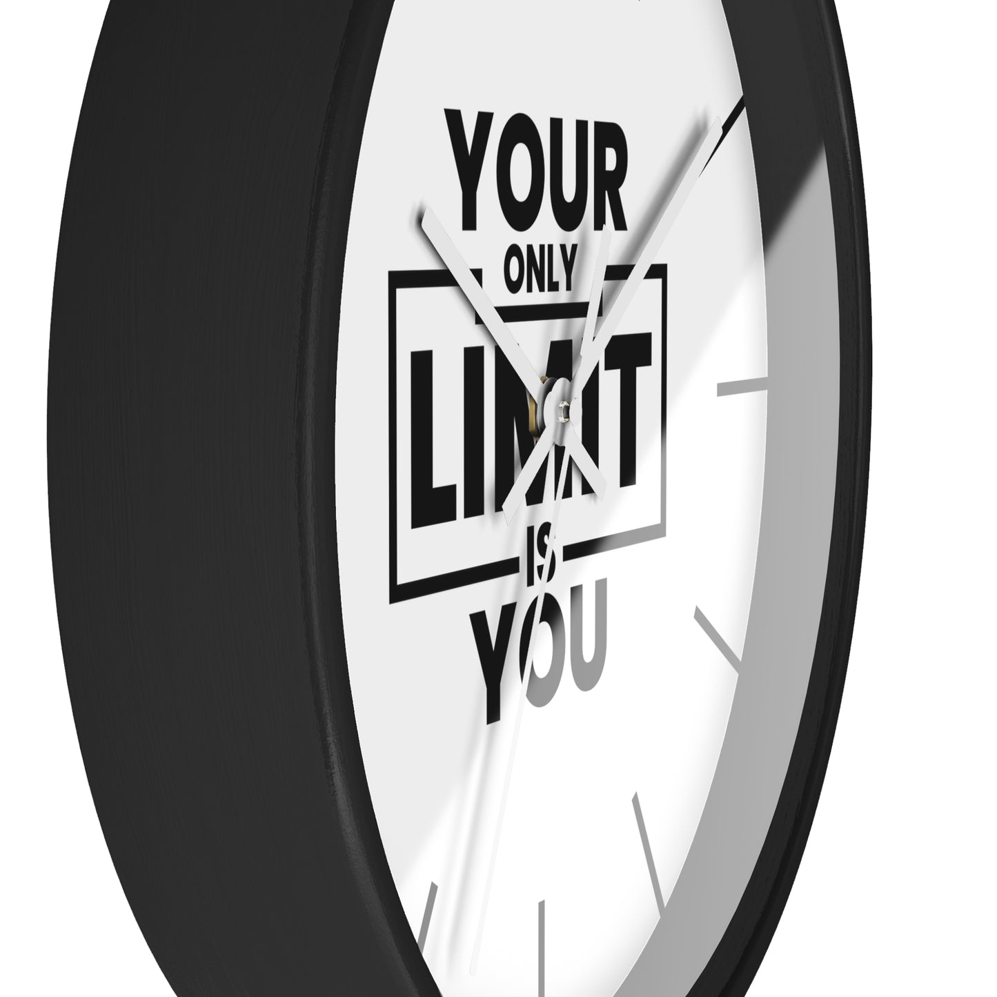 Your Only Limit Is You Wall Clock - Motivational Quote Clock, Minimal Modern Home Decor