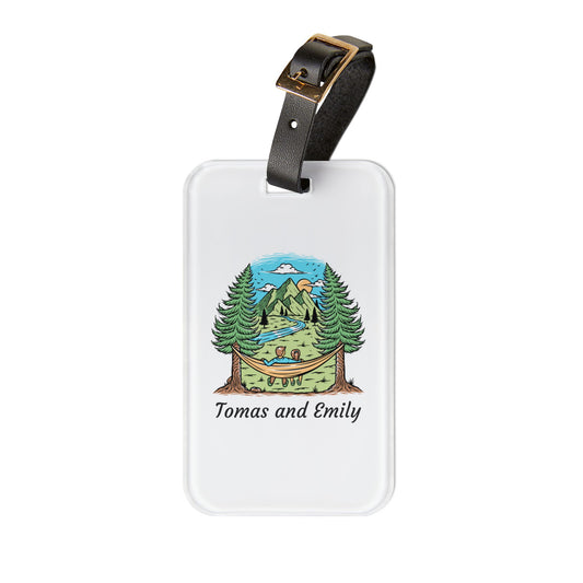Personalized Couple Luggage Tag - Custom Names Travel Tag for Couples, Honeymoon & Adventure Trips