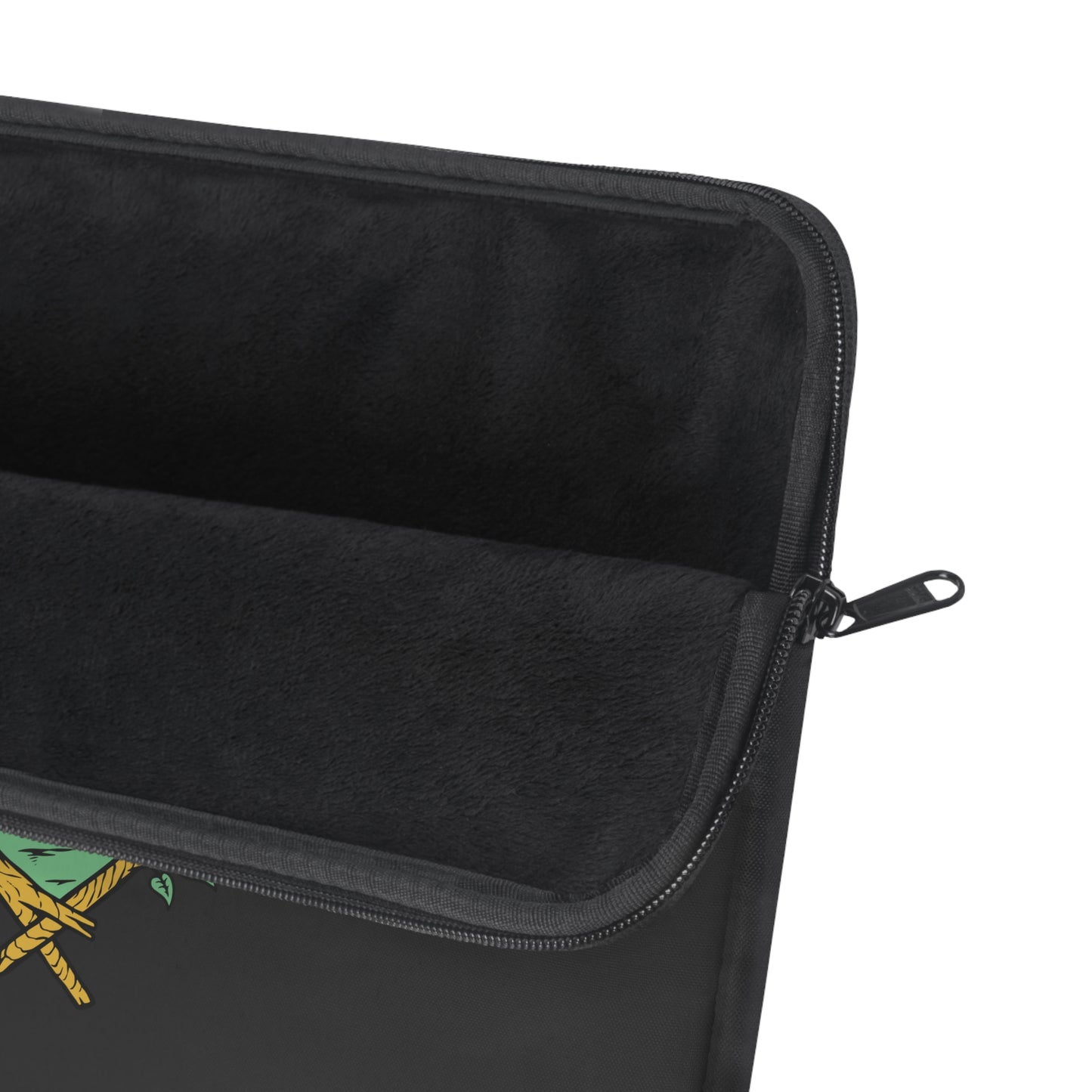 Cosmic Mountain Night Laptop Sleeve with Camping Illustration