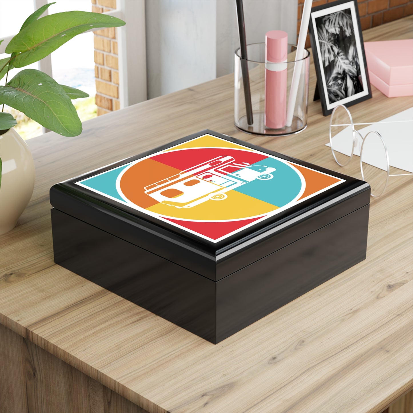 Camper Van Jewelry Box - Travel Inspired Keepsake Box, Minimal Adventure Gift
