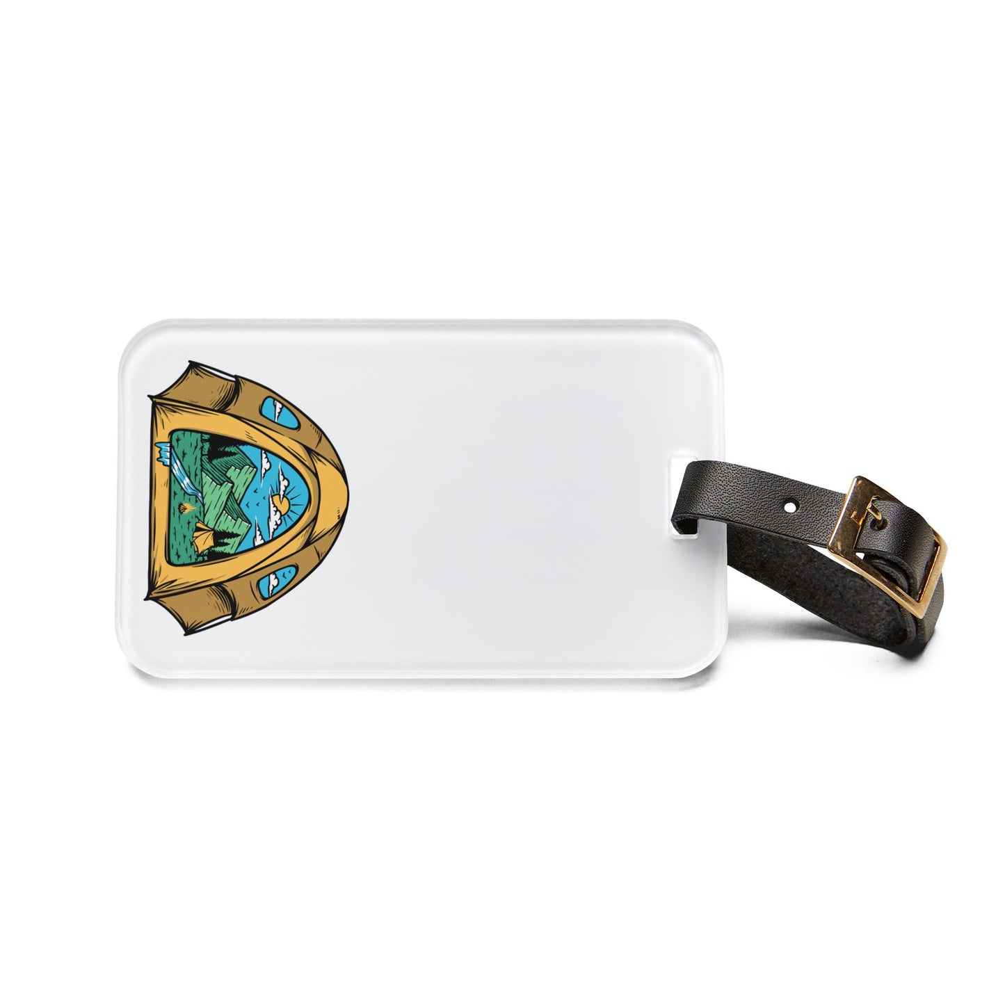 Camping Tent Luggage Tag - Outdoor Travel Tag for Campers & Adventure Lovers