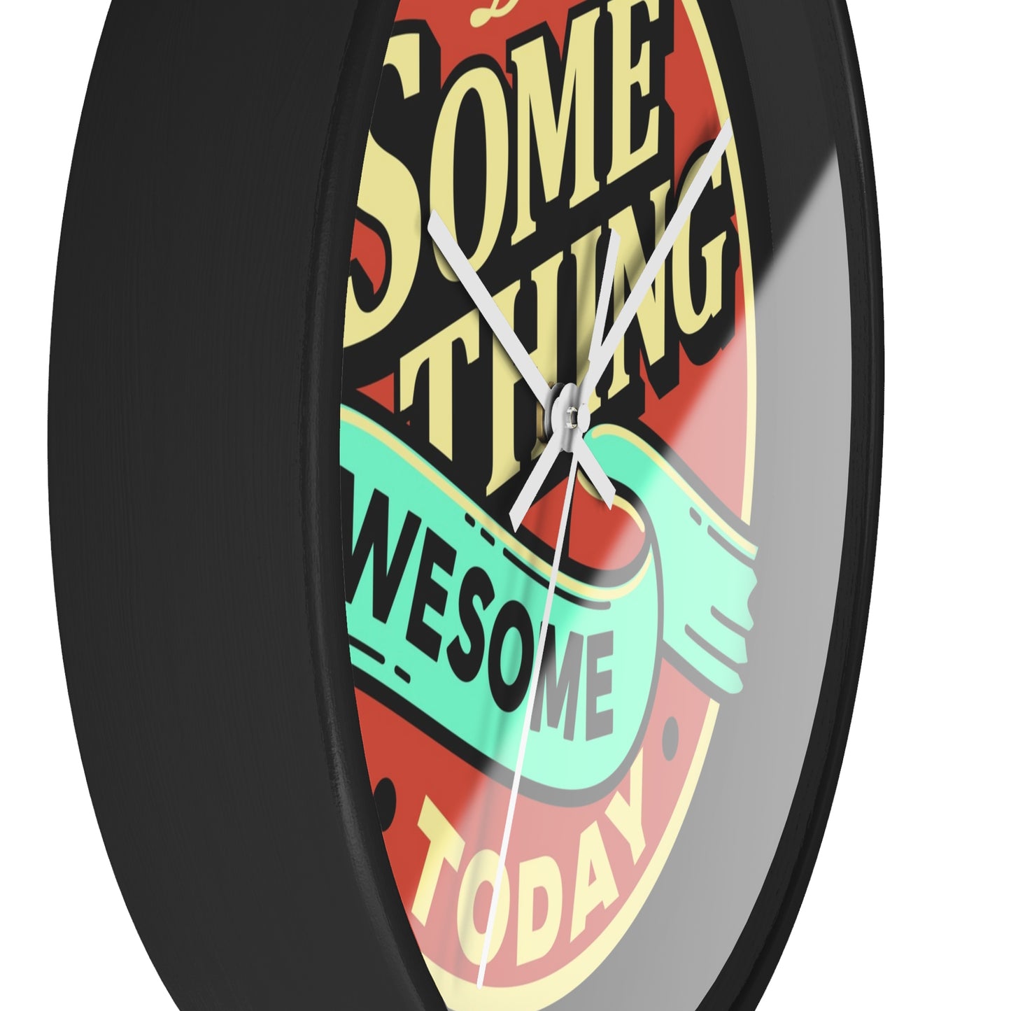 Do Something Awesome Today Wall Clock - Motivational Home Decor with Retro Typography