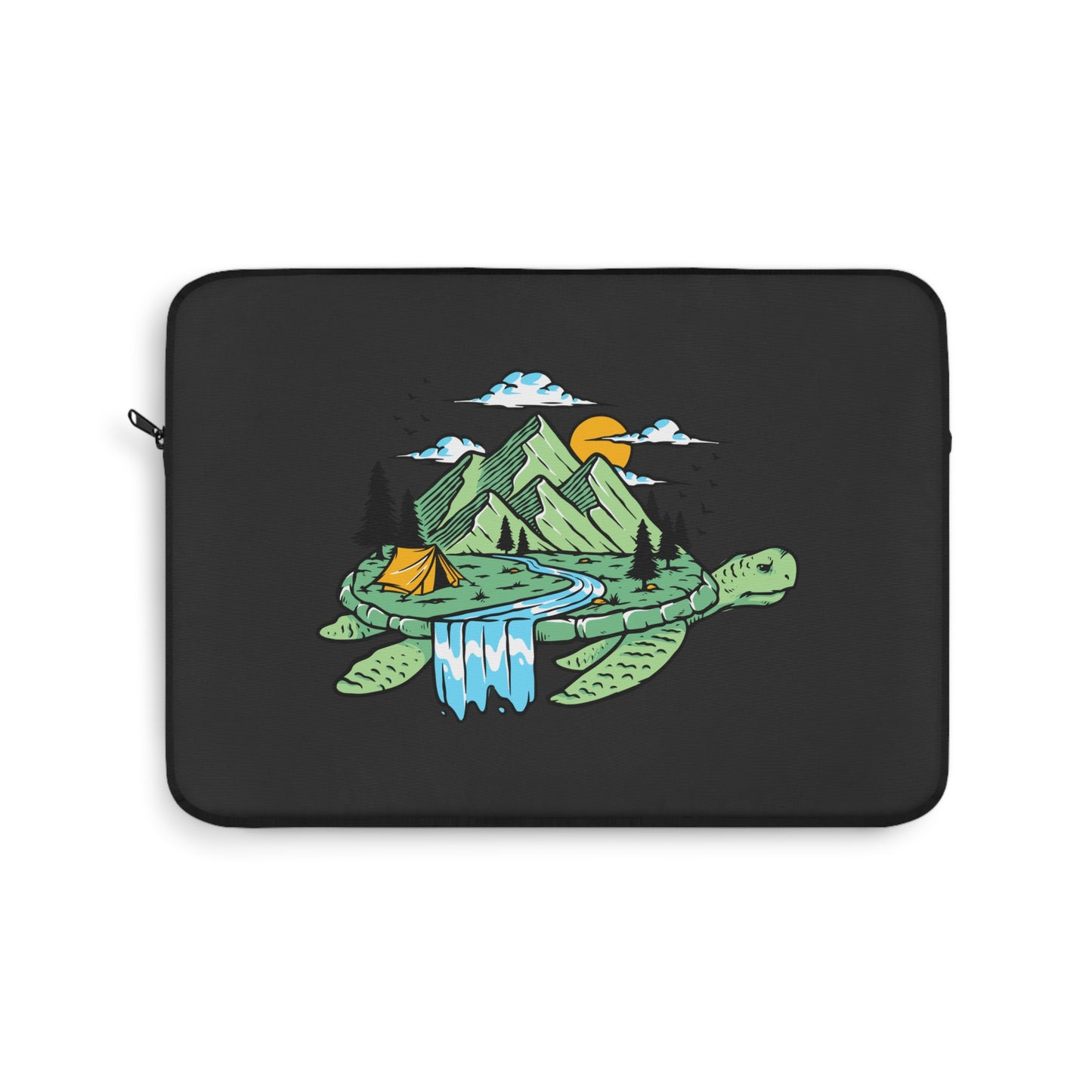 Nature on a Turtle Laptop Sleeve - Whimsical Outdoor Protective Case for Nature Lovers & Dreamers