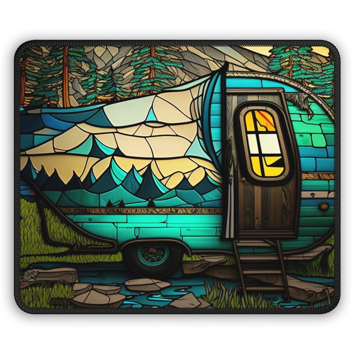 Cozy Van Life Mouse Pad - Nature Inspired Desk Decor with Calm Travel Vibes