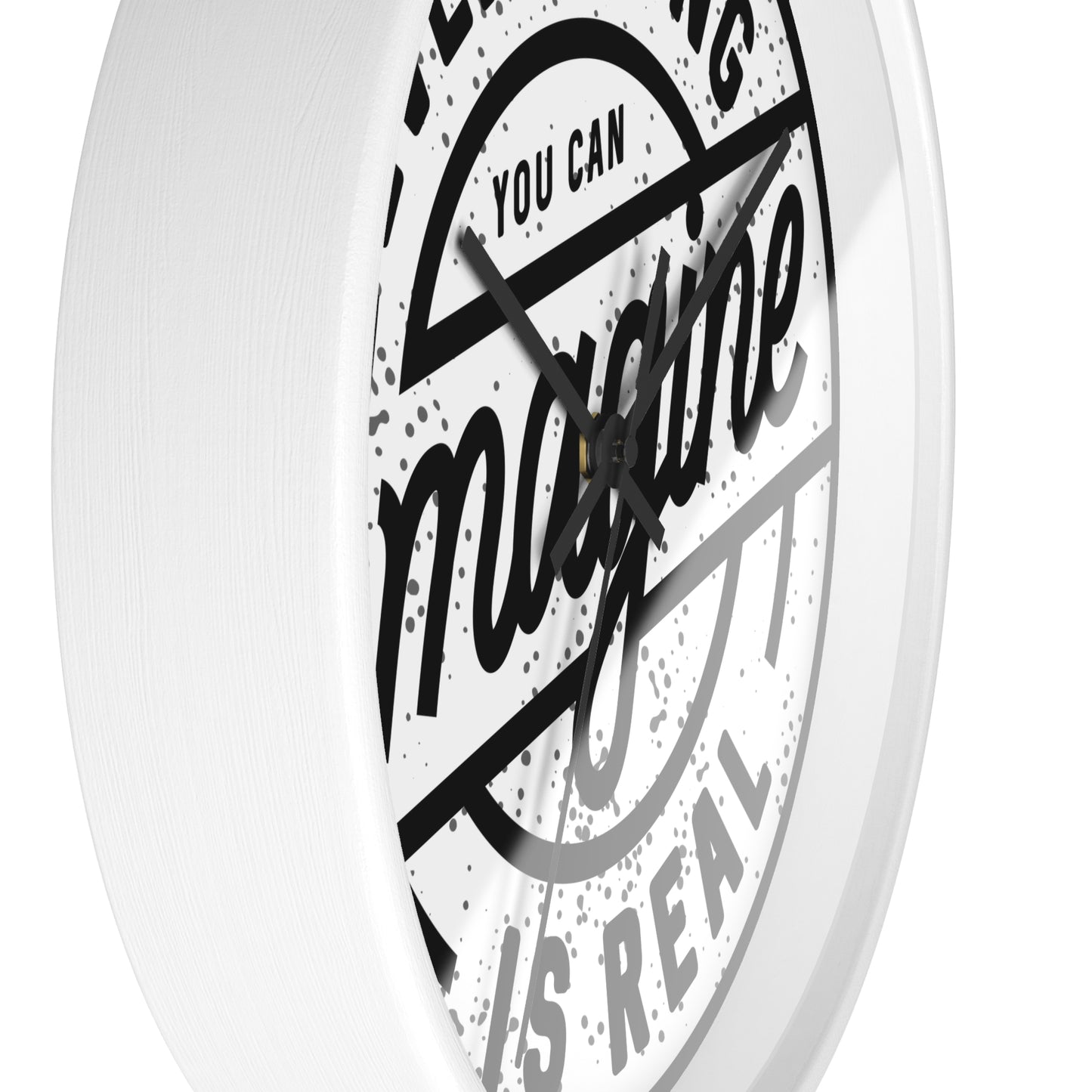 Everything You Can Imagine Is Real Wall Clock - Minimal Motivational Home Decor