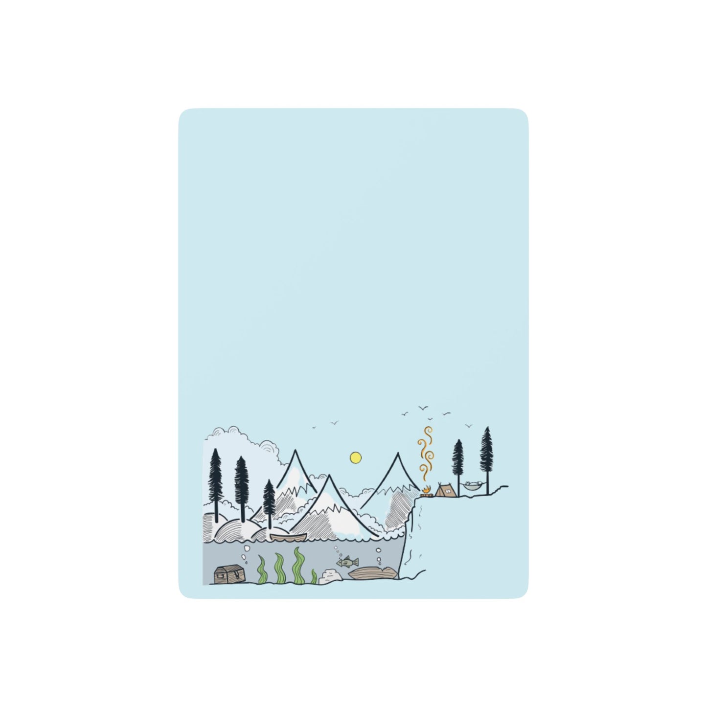 Minimal Mountain Landscape Playing Cards - Calm Nature Card Deck, Cozy Outdoor Game Gift