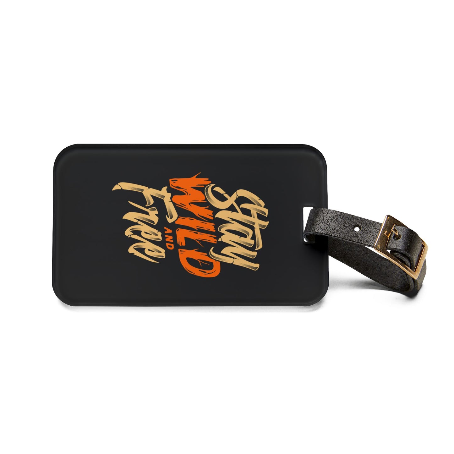 Stay Wild and Free Luggage Tag - Motivational Travel Bag Tag for Adventurers, Van Life & Free Spirits
