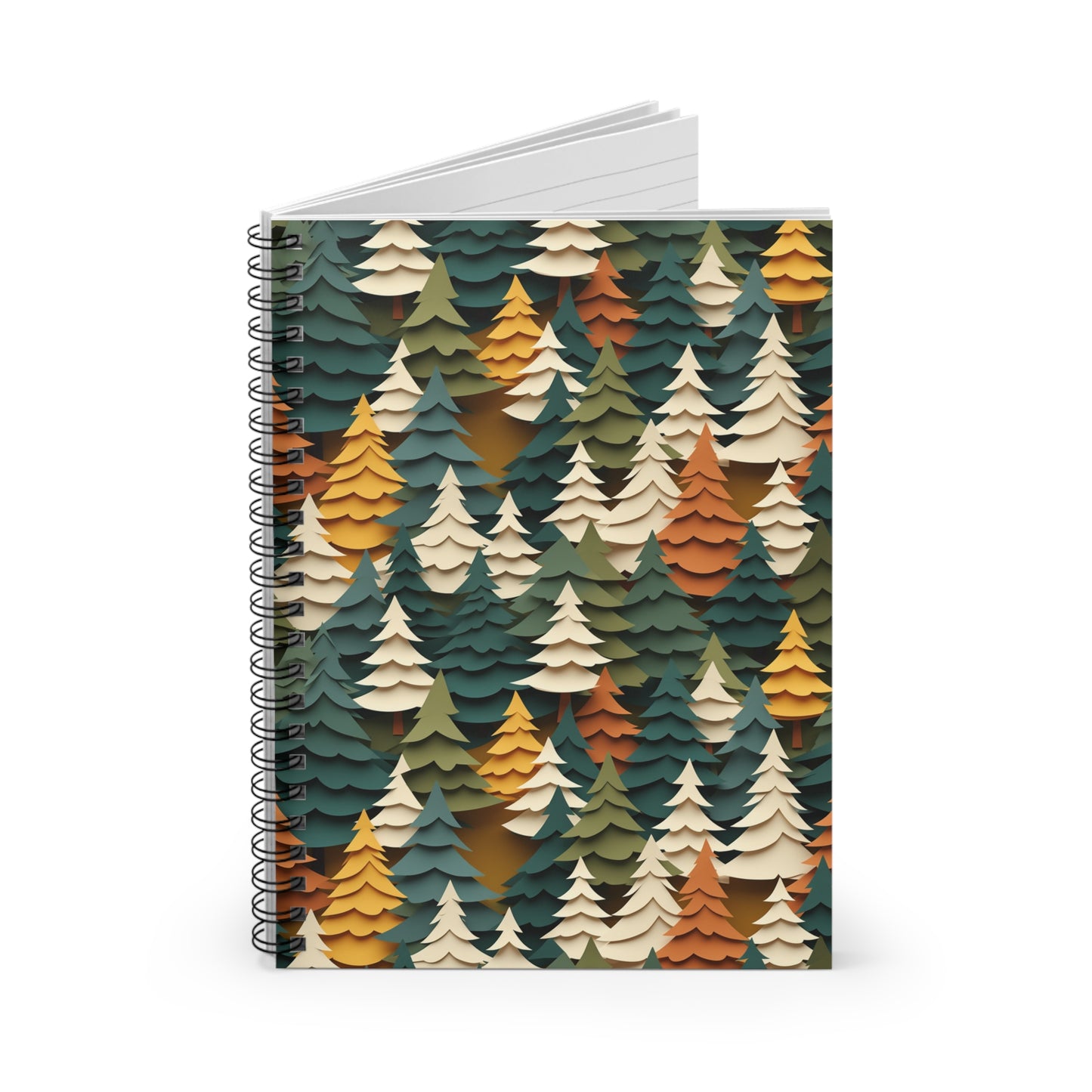 Forest Pattern Spiral Notebook - Nature Inspired Journal for Writing, Planning & Everyday Notes