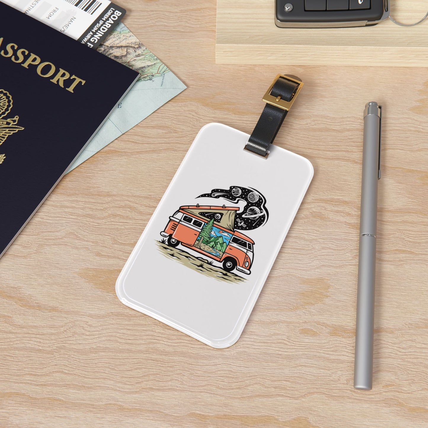 Van Life Luggage Tag - Night Adventure Camper Travel Tag for Road Trips, Camping & RV Travelers