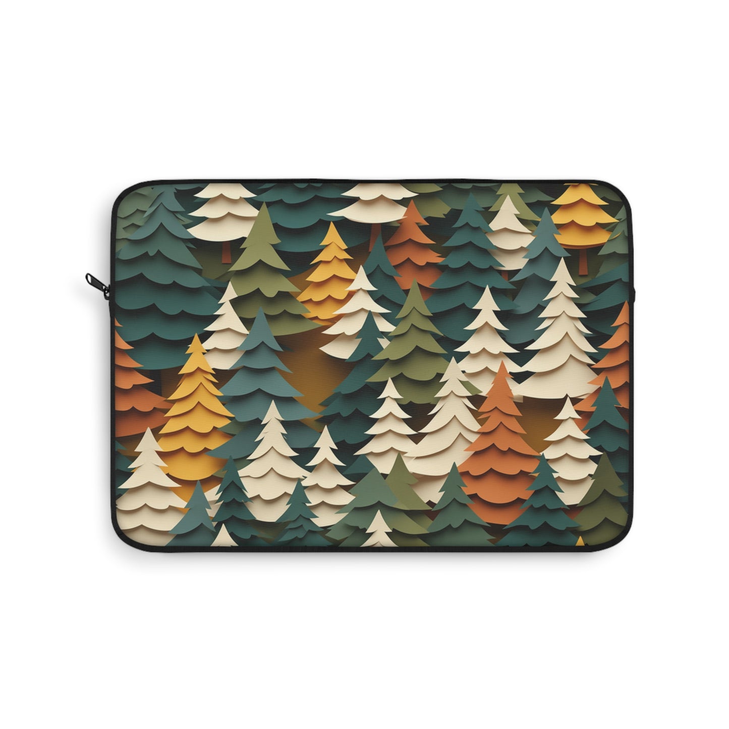 Forest Pattern Laptop Sleeve - Cozy Woodland Protective Case for Nature Lovers & Everyday Travel