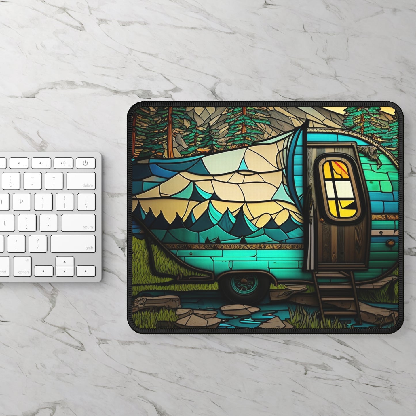 Cozy Van Life Mouse Pad - Nature Inspired Desk Decor with Calm Travel Vibes