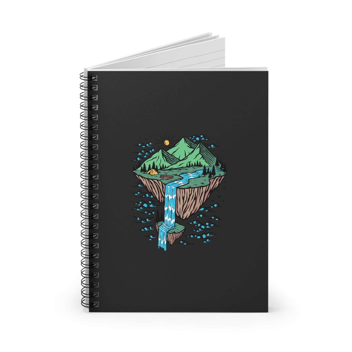 Floating Island Spiral Notebook - Nature Fantasy Journal for Writing, Planning & Creative Notes
