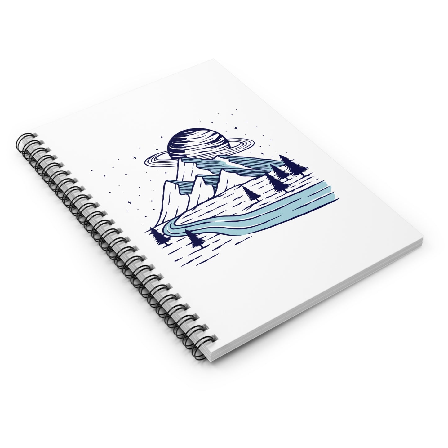 Cosmic Mountain Spiral Notebook - Space & Nature Journal for Dreamers, Creatives And Stargazers