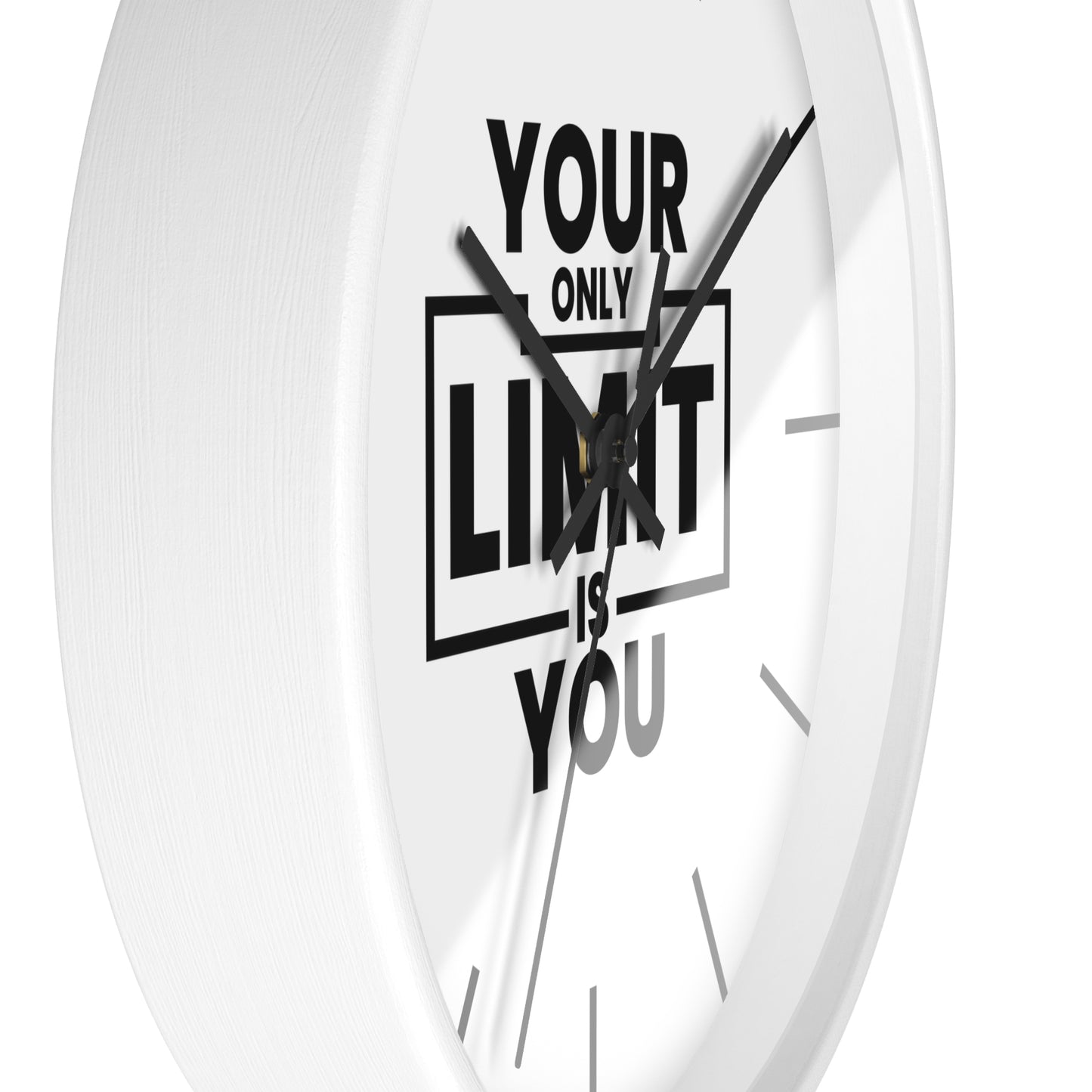 Your Only Limit Is You Wall Clock - Motivational Quote Clock, Minimal Modern Home Decor