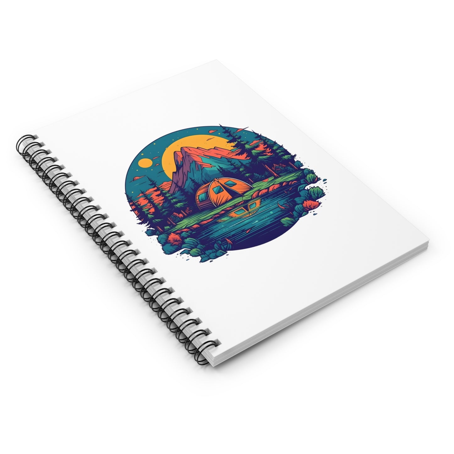 Mountain Camping Reflection Spiral Notebook - Nature Journal for Campers, Hikers & Outdoor Dreamers