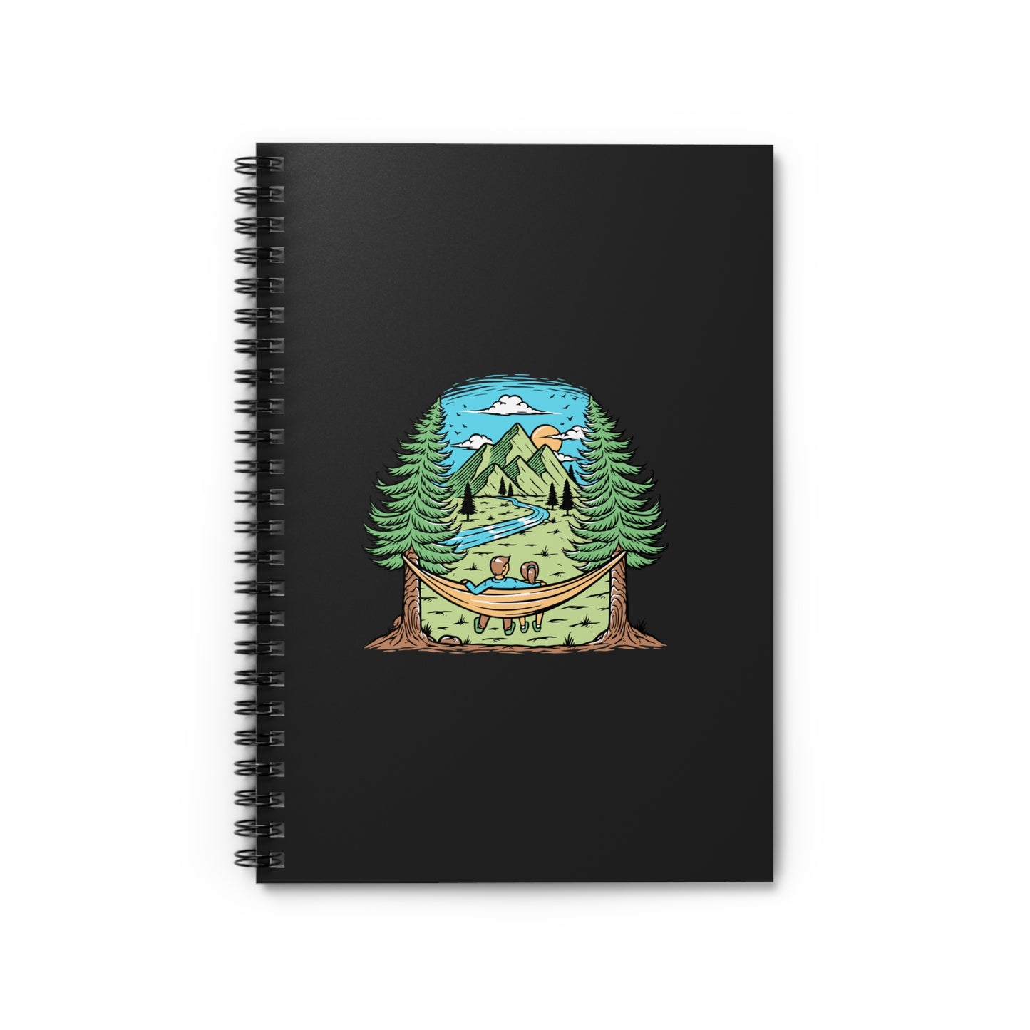 Hammock in the Mountains Spiral Notebook - Nature Escape Journal for Writing, Planning & Relaxation