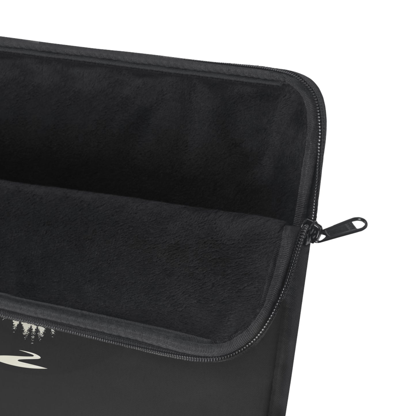 Minimal Mountain Sun Laptop Sleeve with Nature Night Illustration
